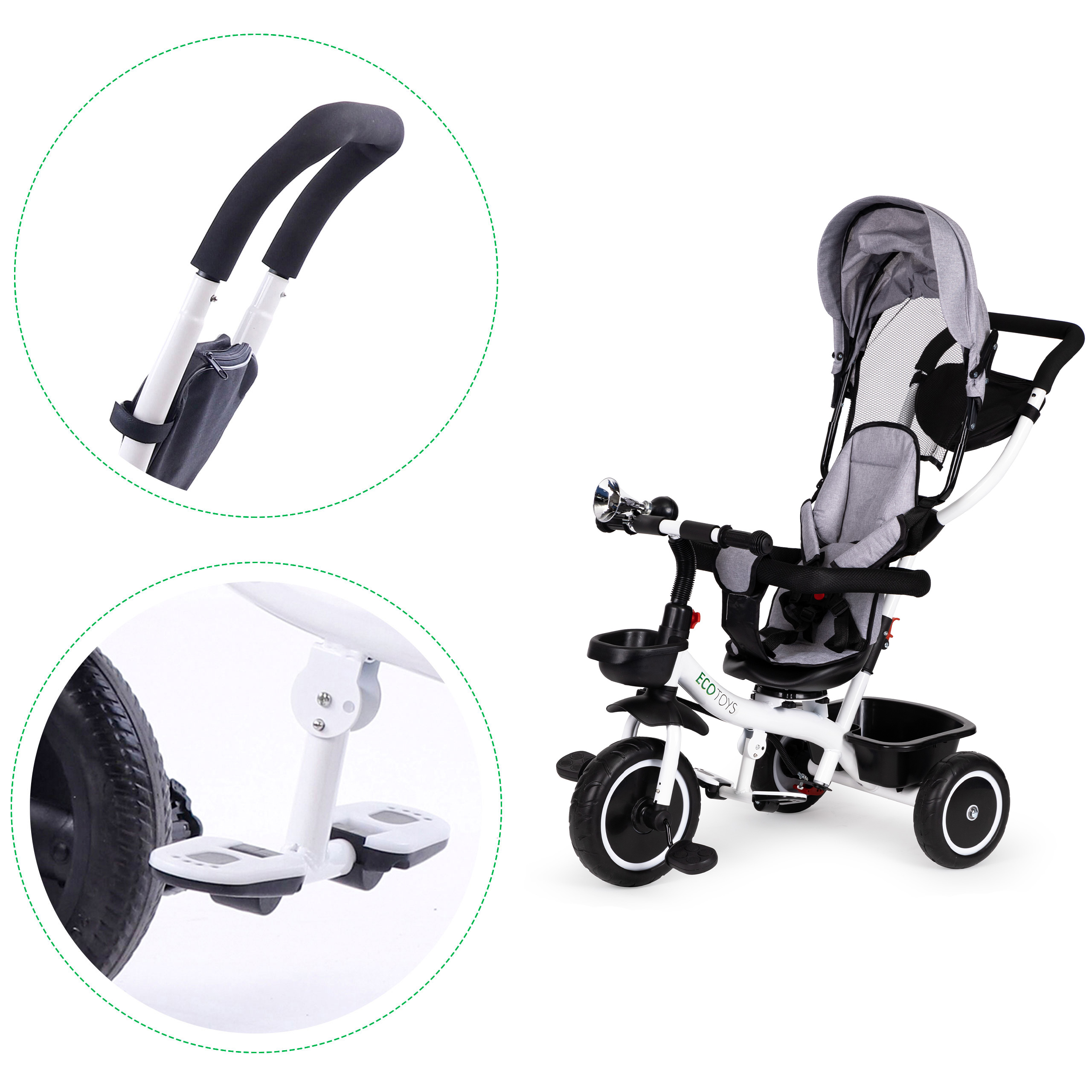 Trojkolka s otočným sedadlom 360' ECOTOYS – Obrázok 5