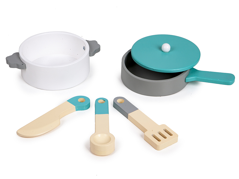 Obrovská biela drevená detská kuchynka od ECOTOYS – Obrázok 6