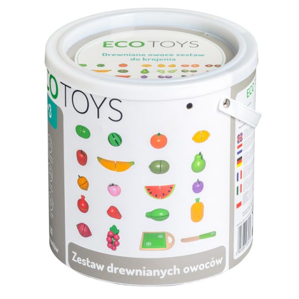 Drevené ovocie na rezanie, 20 kusov ECOTOYS – Obrázok 6