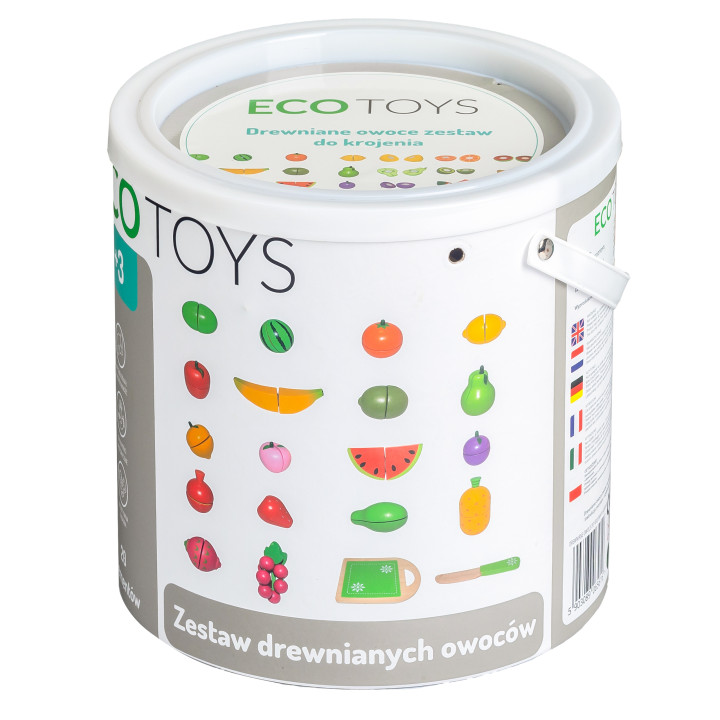 Drevené ovocie na rezanie, 20 kusov ECOTOYS – Obrázok 6