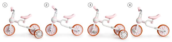 Detské odrážadlo a bicykel 4v1 | ružové – Obrázok 6
