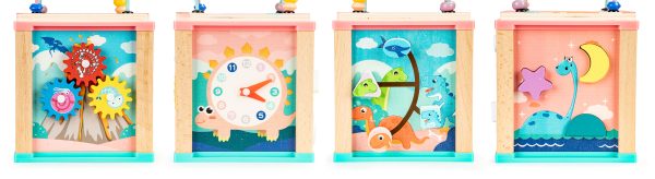 Drevená edukačná kocka - dinousaury | ECOTOYS – Obrázok 6