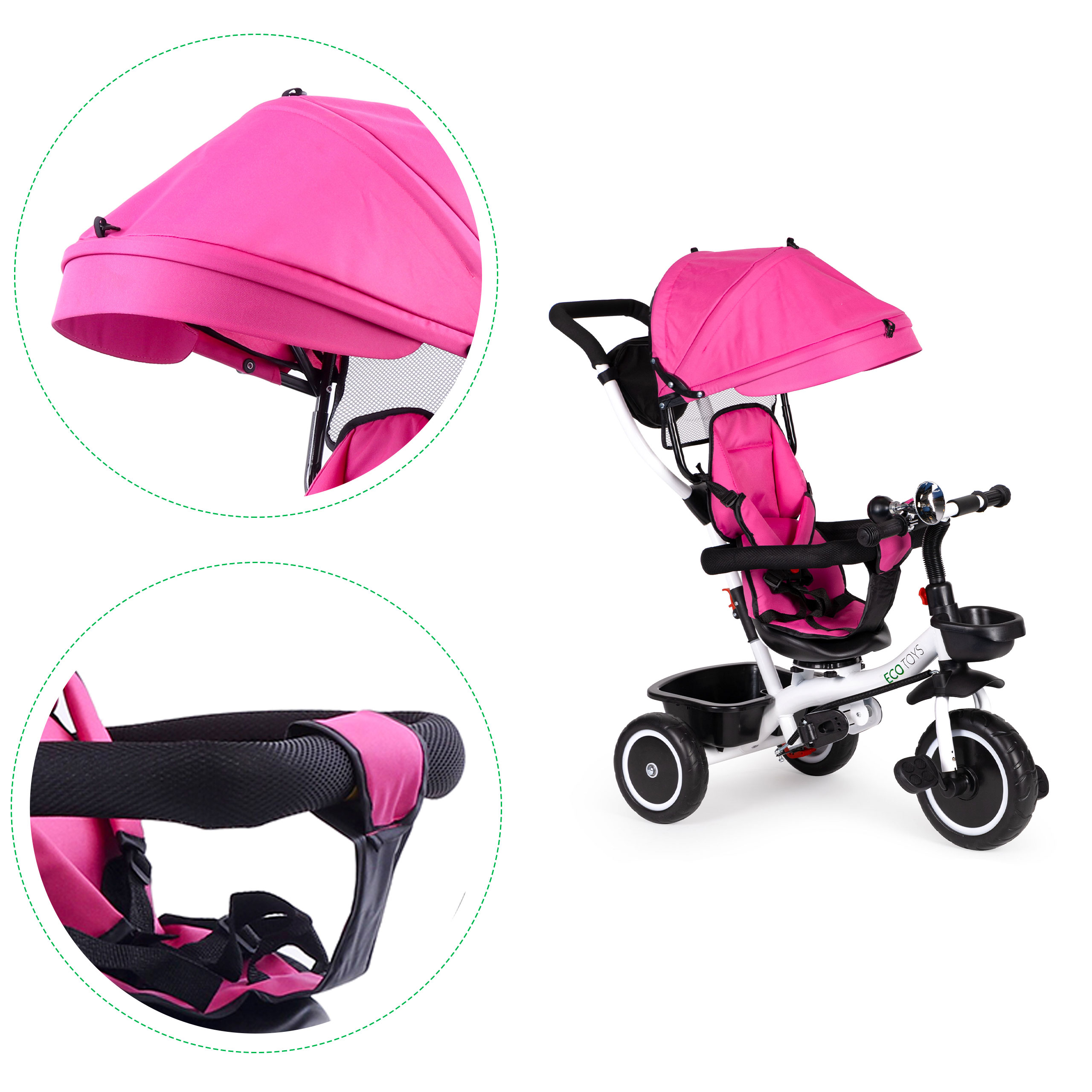 Trojkolka s otočným sedadlom 360' ECOTOYS – Obrázok 6