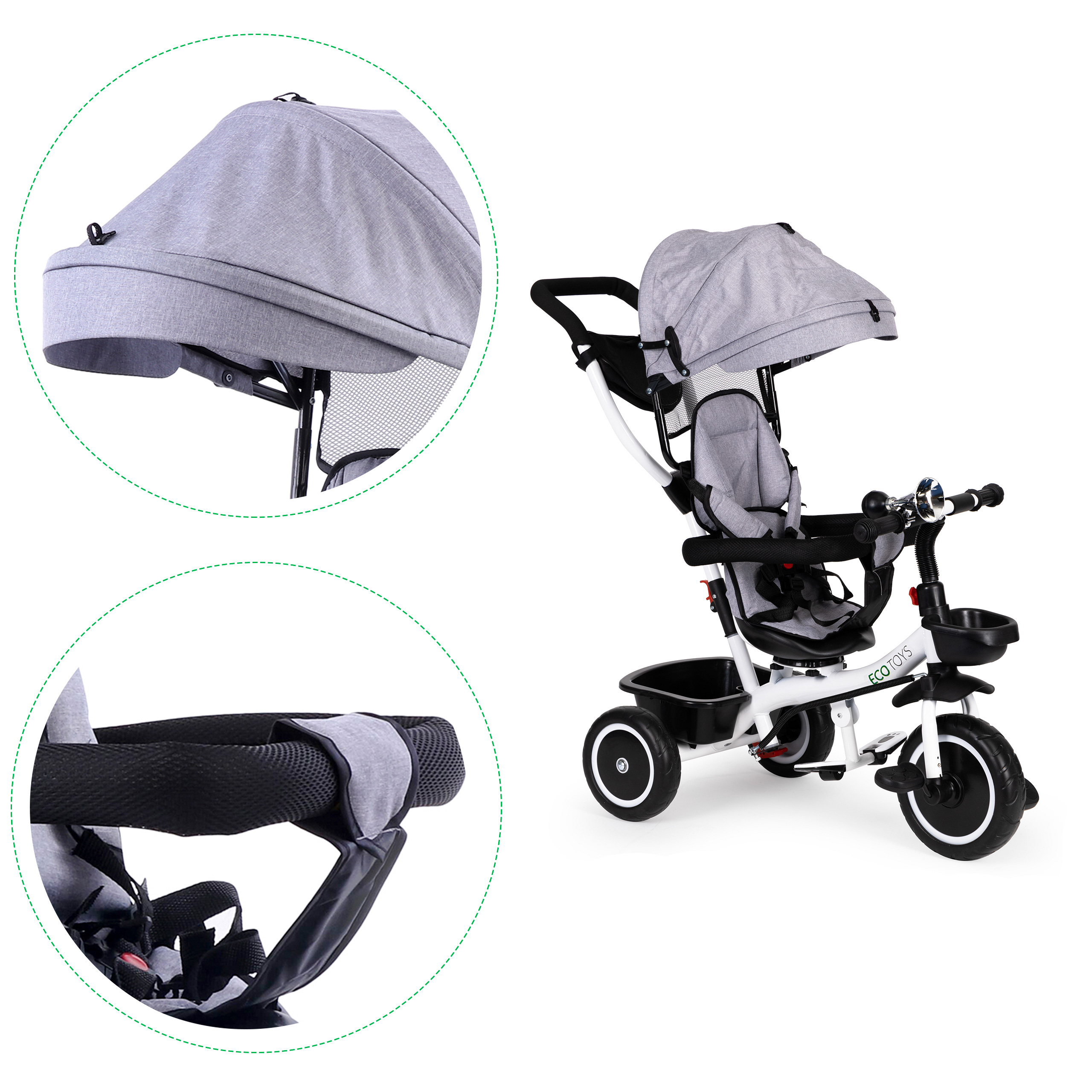 Trojkolka s otočným sedadlom 360' ECOTOYS – Obrázok 6