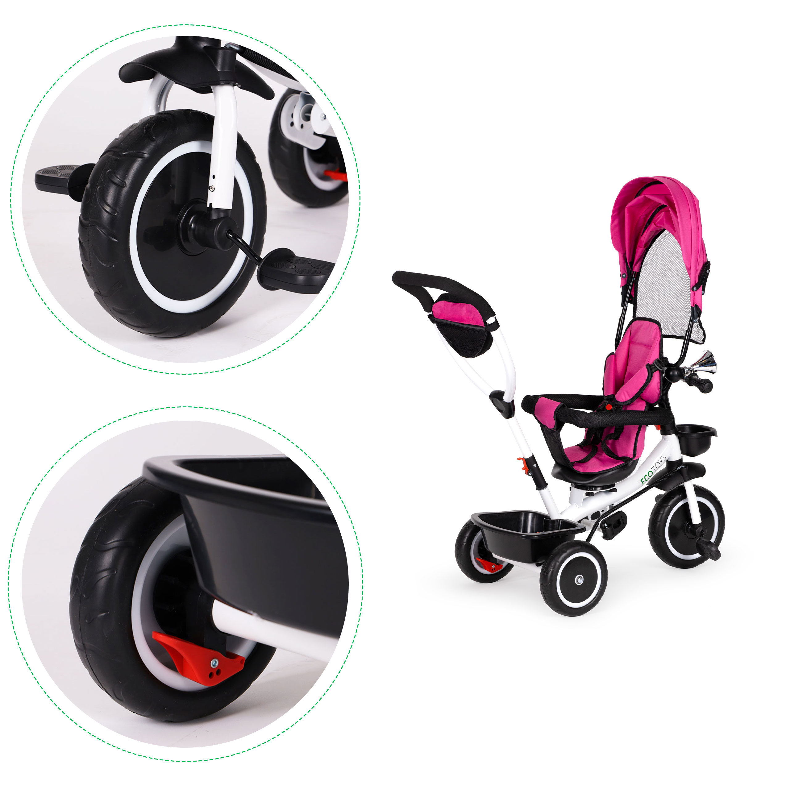 Trojkolka s otočným sedadlom 360' ECOTOYS – Obrázok 7