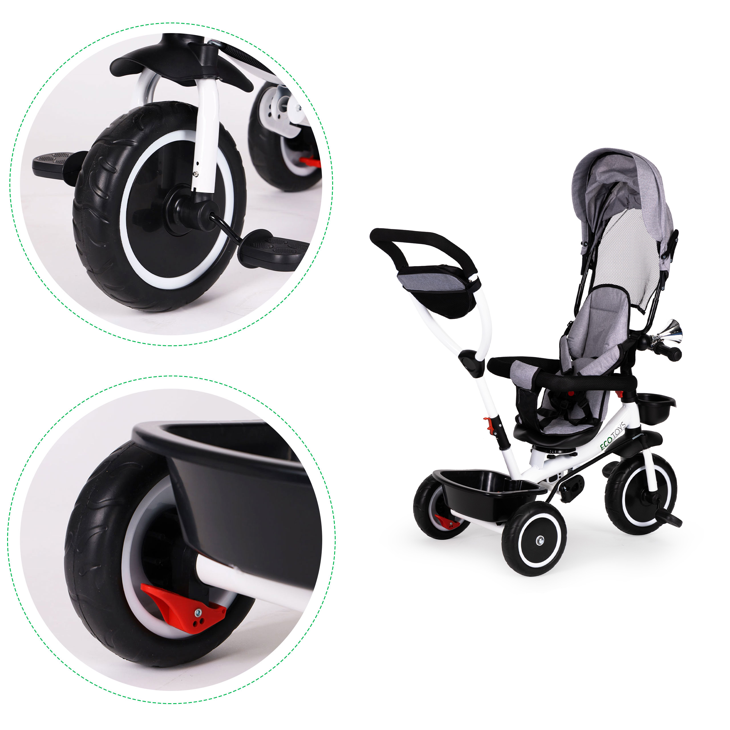 Trojkolka s otočným sedadlom 360' ECOTOYS – Obrázok 7