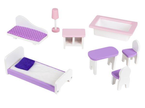Drevený domček pre bábiky Blueberry Residence Ecotoys – Obrázok 7