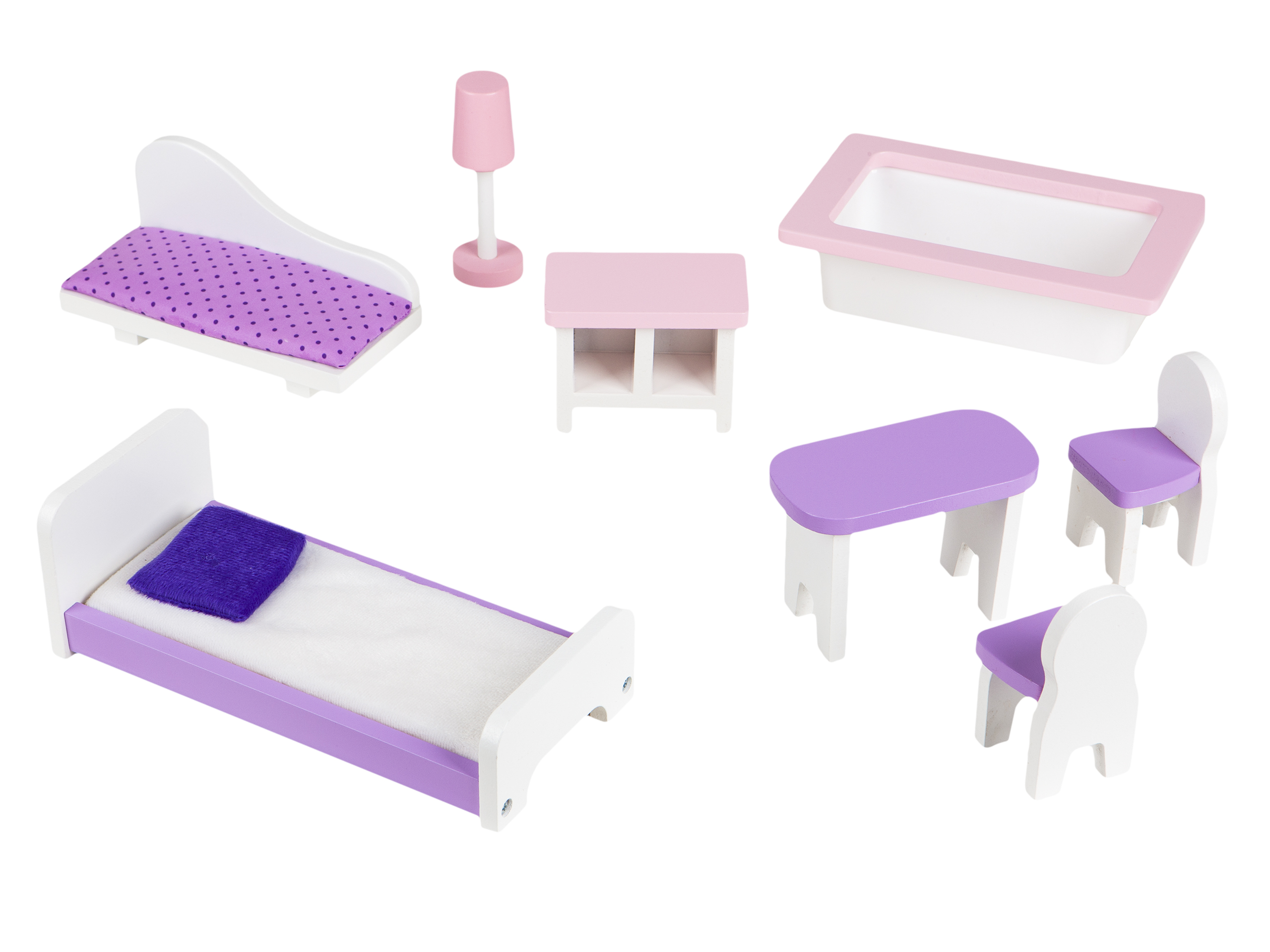 Drevený domček pre bábiky Blueberry Residence Ecotoys – Obrázok 7