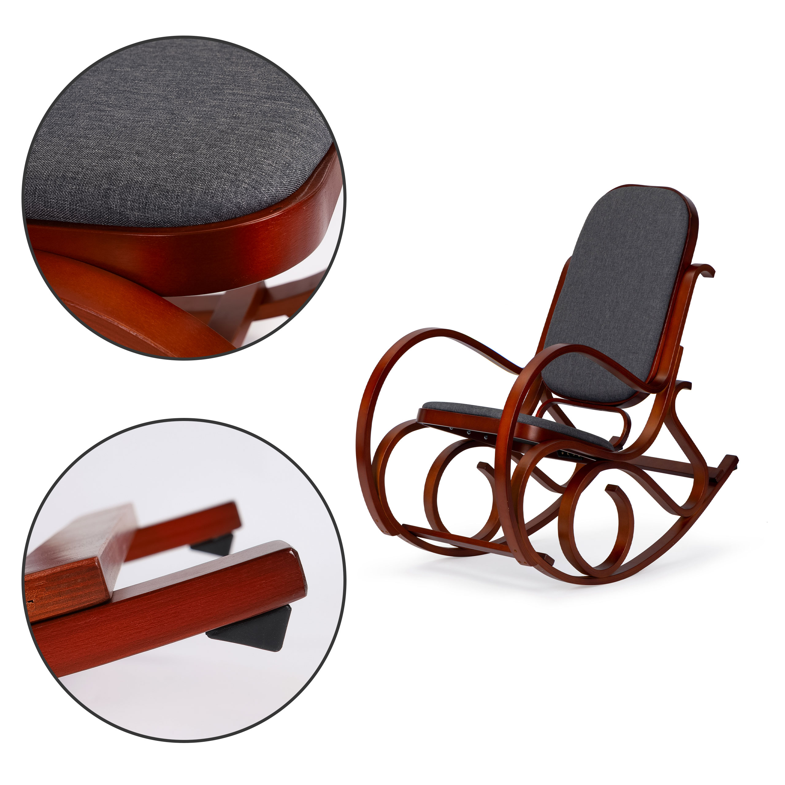 Hojdacie kreslo na lyžičkách ModernHome – Obrázok 8