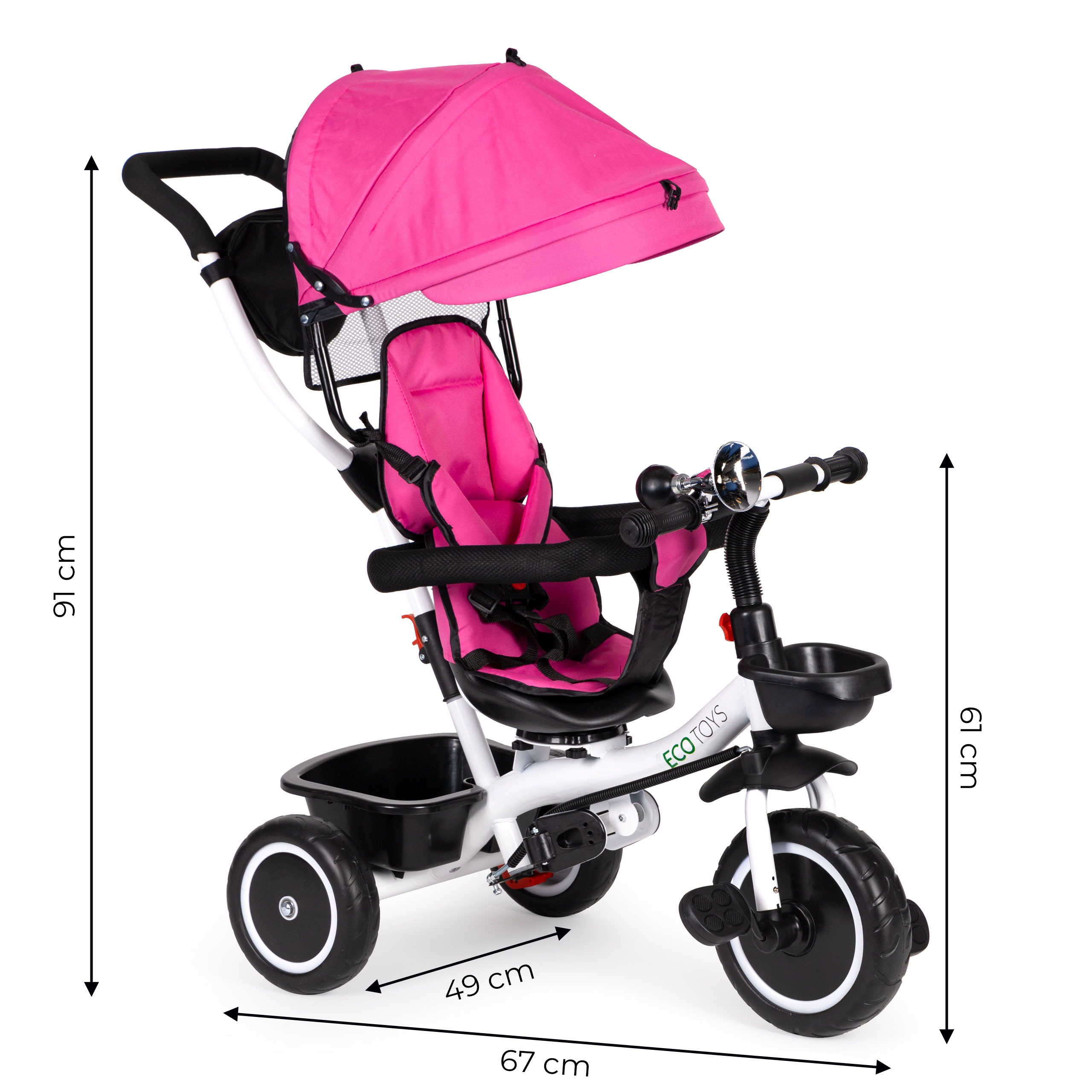 Trojkolka s otočným sedadlom 360' ECOTOYS – Obrázok 8