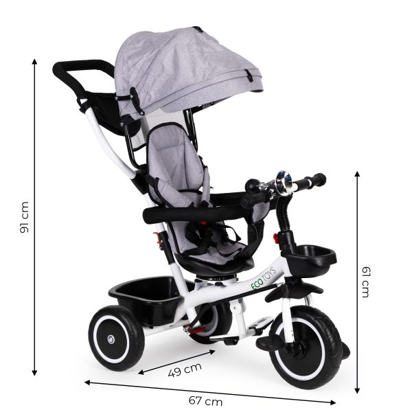 Trojkolka s otočným sedadlom 360' ECOTOYS – Obrázok 8