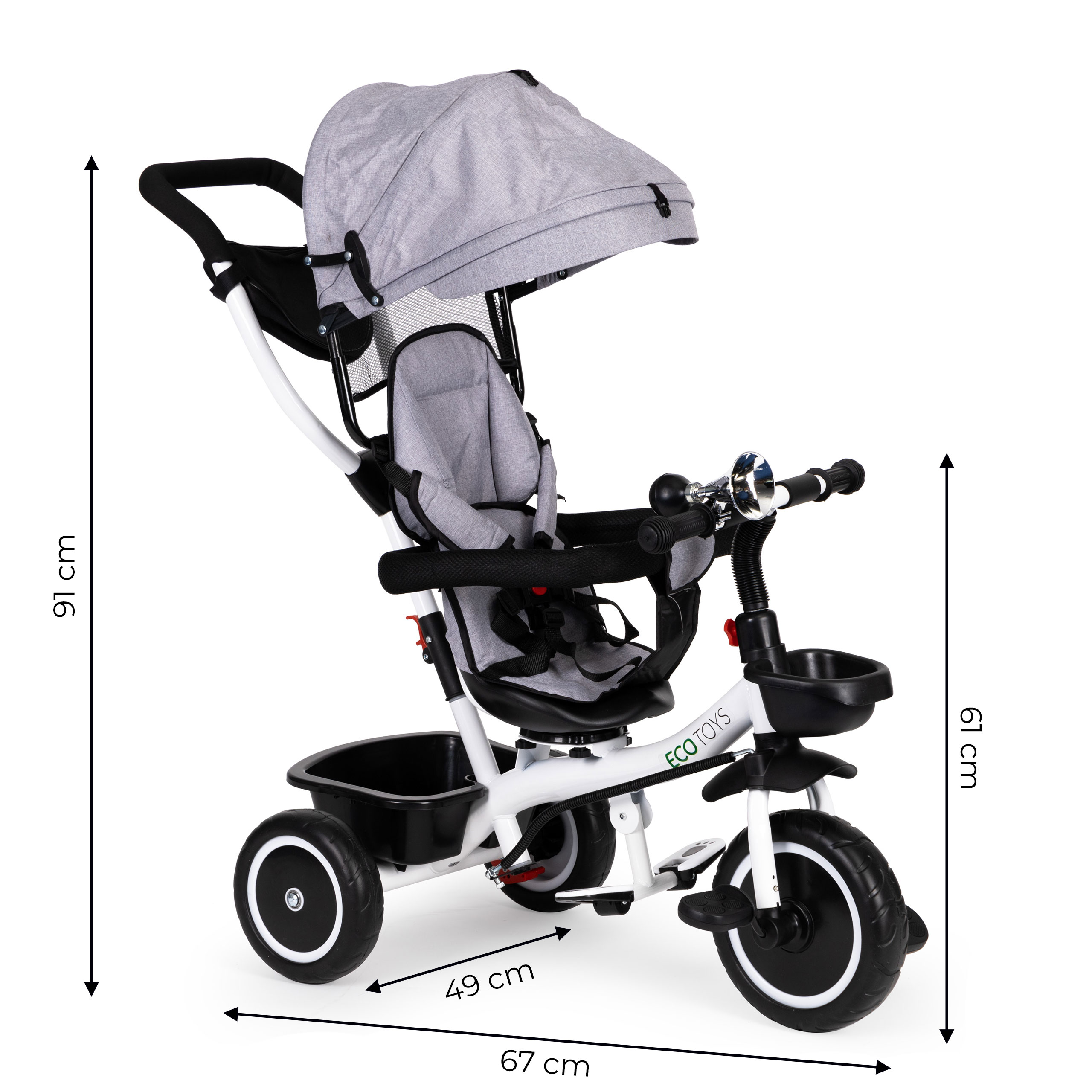 Trojkolka s otočným sedadlom 360' ECOTOYS – Obrázok 8