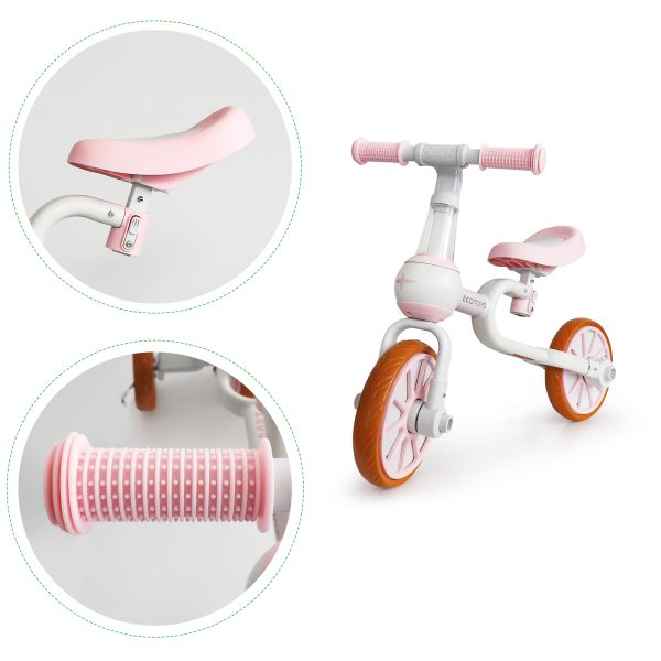 Detské odrážadlo a bicykel 4v1 | ružové – Obrázok 9