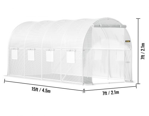 Záhradný Fóliovník 5x2x2m (Biely) – Obrázok 4