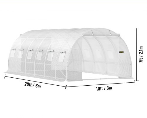Záhradný Fóliovník 6x3x2m (Biely) – Obrázok 7