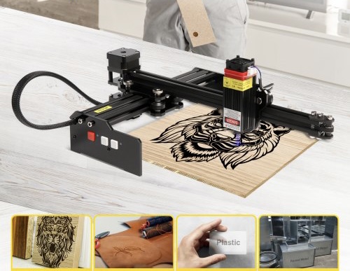 Laserový Gravírovací Stroj 19 X 17cm Veľká Gravírovacia Plocha Výkon Lasera 4,5 W – Obrázok 9