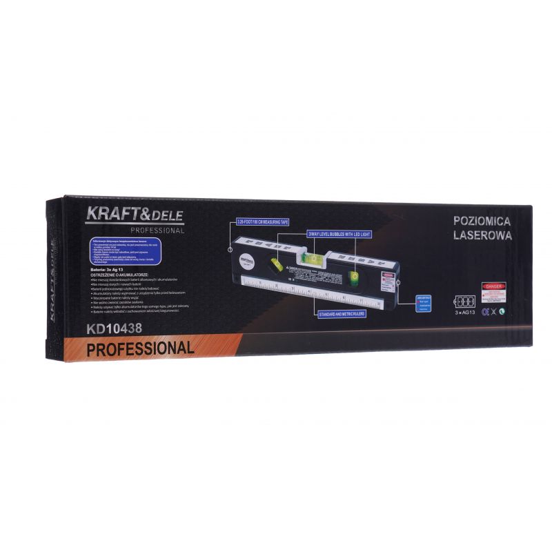Laserová vodováha s meradlom 150cm KD10438 – Obrázok 12