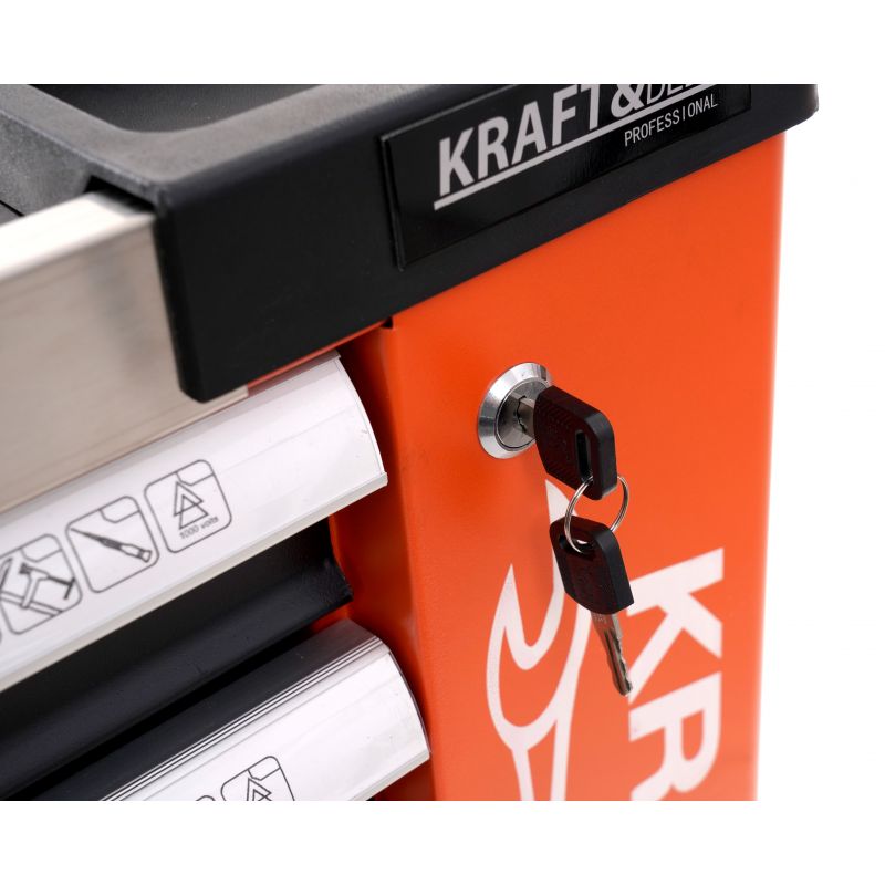 Dielenská skriňa vozík na náradie 258ks kľúče kliešte bity Kraft&Dele KD1067 – Obrázok 19