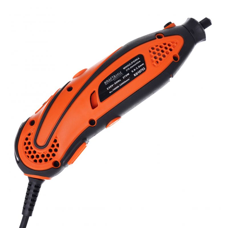 Priama mini brúska 270W s príslušenstvom 210ks | KD10753 – Obrázok 9