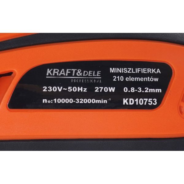 Priama mini brúska 270W s príslušenstvom 210ks | KD10753 – Obrázok 10