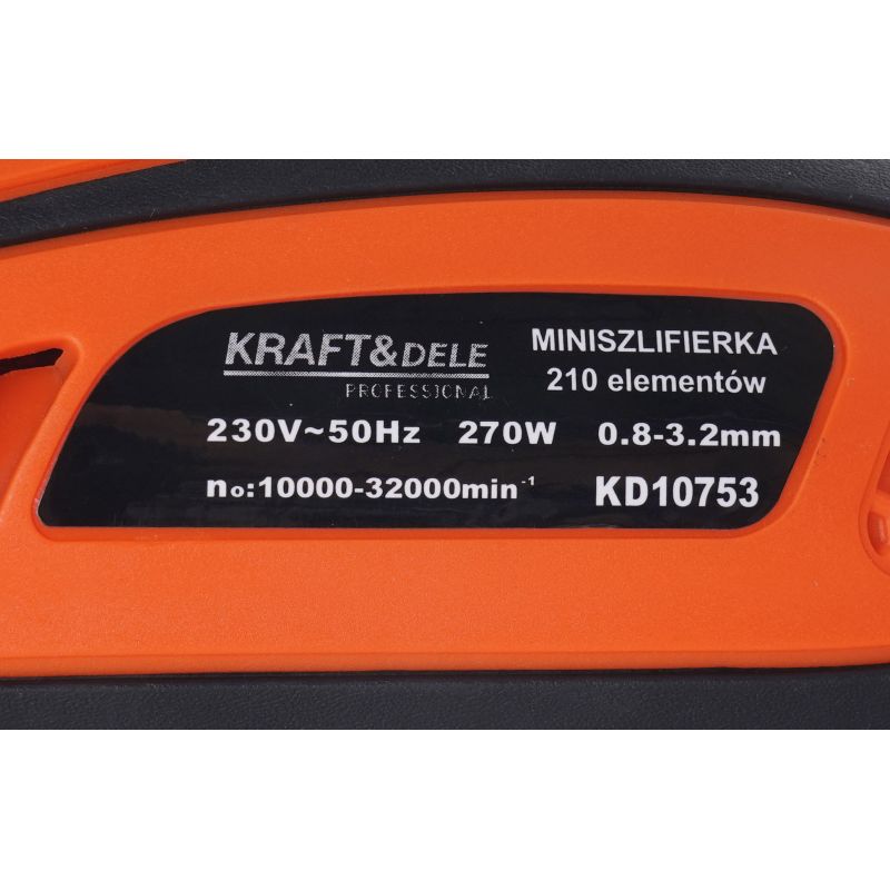 Priama mini brúska 270W s príslušenstvom 210ks | KD10753 – Obrázok 10