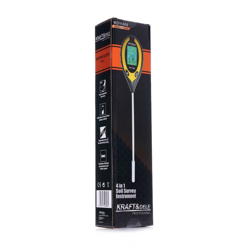 Merač kyslosti pôdy – PH tester, 4v1 | KD11408 – Obrázok 7
