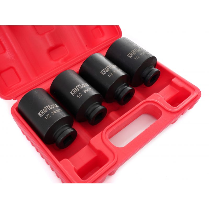 Rázové hlavice 1/2" 6-úhlové 4ks KD11753 – Obrázok 3