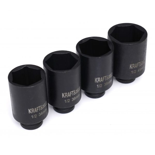 Rázové hlavice 1/2" 6-úhlové 4ks KD11753 – Obrázok 6