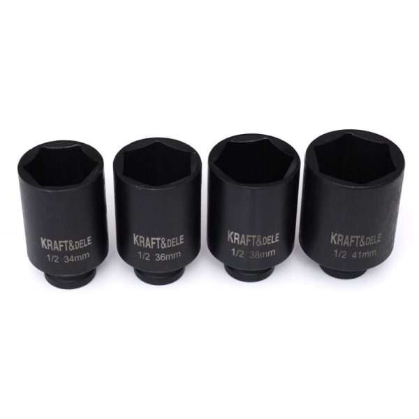 Rázové hlavice 1/2" 6-úhlové 4ks KD11753 – Obrázok 7