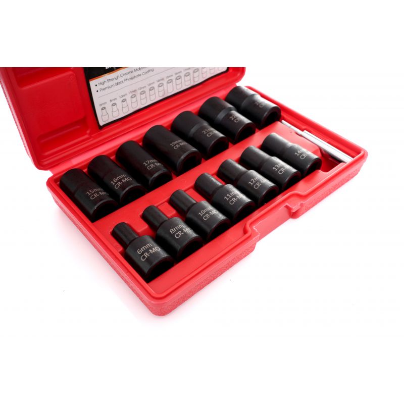 Nástavce na opracované skrutky 1/2" 15 dielov KD11793 – Obrázok 3