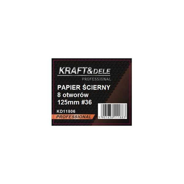 Brusný papier kruhový 50 ks 125mm P36 s otvormi KD11806 – Obrázok 2