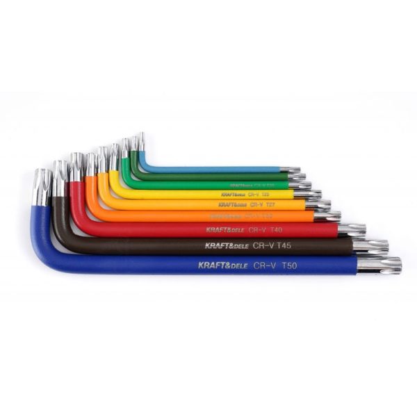 Imbusové kľúče farebné imbusy TORX 9ks KD11930 – Obrázok 3