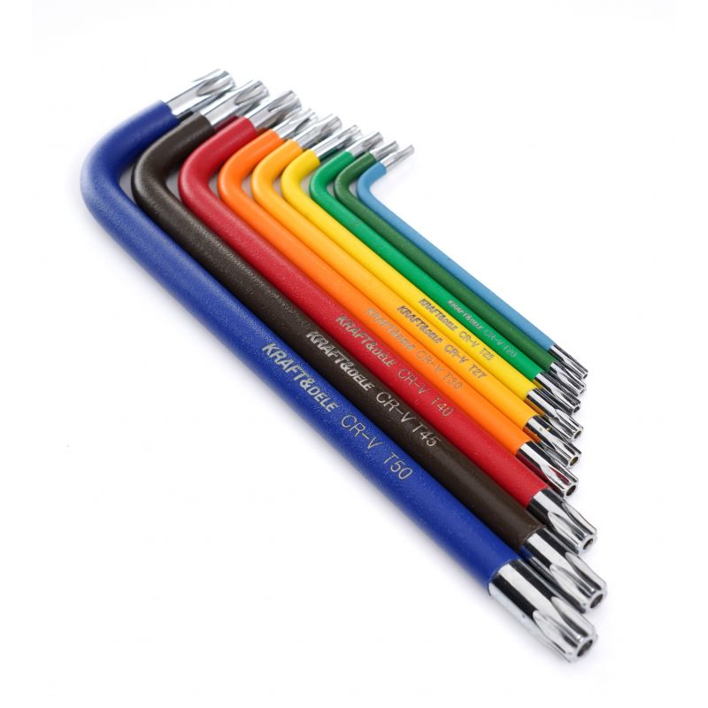 Imbusové kľúče farebné imbusy TORX 9ks KD11930 – Obrázok 4