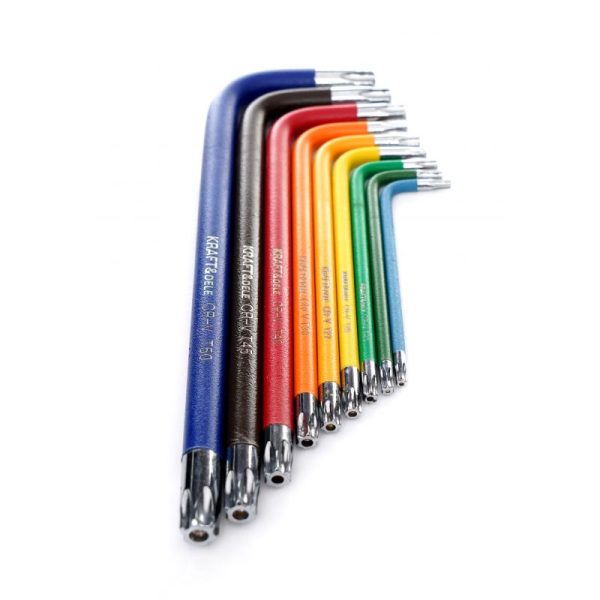 Imbusové kľúče farebné imbusy TORX 9ks KD11930 – Obrázok 5