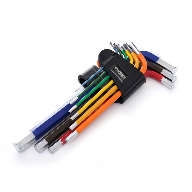 Imbusové kľúče farebné imbusy HEX 9ks KD11931 – Obrázok 2
