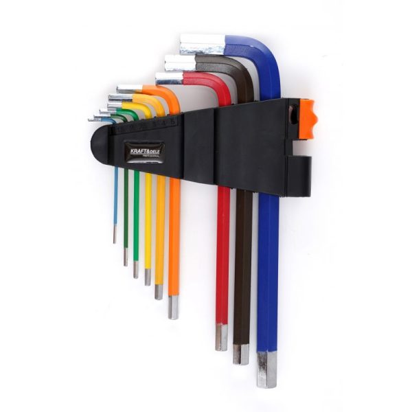 Imbusové kľúče farebné imbusy HEX 9ks KD11931 – Obrázok 3