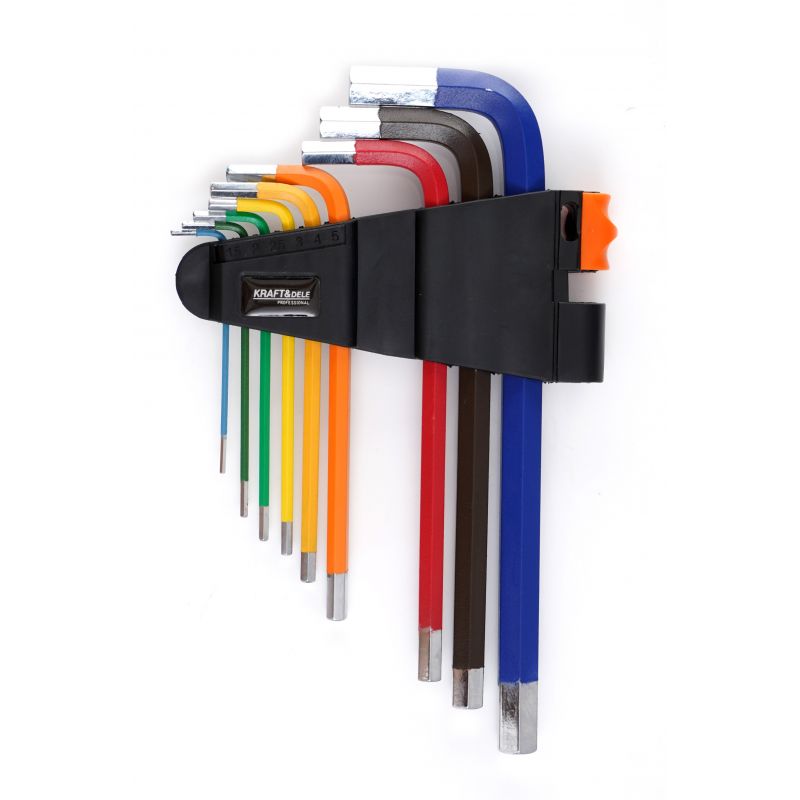 Imbusové kľúče farebné imbusy HEX 9ks KD11931 – Obrázok 3