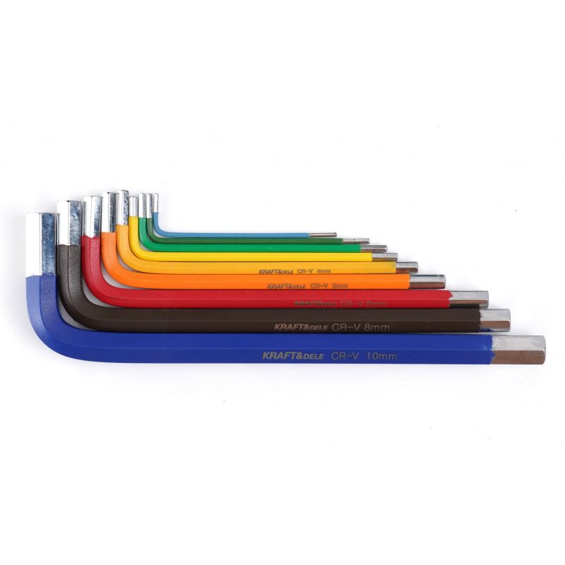 Imbusové kľúče farebné imbusy HEX 9ks KD11931 – Obrázok 4