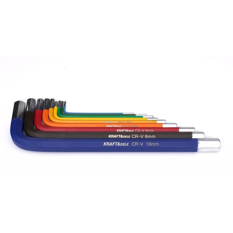 Imbusové kľúče farebné imbusy HEX 9ks KD11931 – Obrázok 6