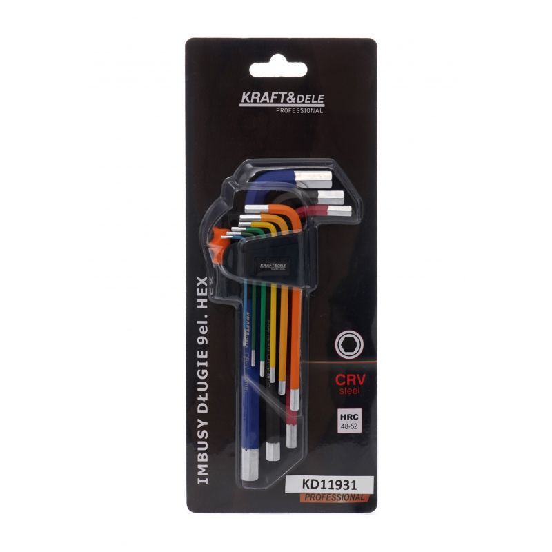 Imbusové kľúče farebné imbusy HEX 9ks KD11931 – Obrázok 11
