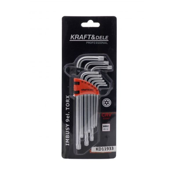 Imbusové kľúče imbusy TORX 9ks KD11933 – Obrázok 10