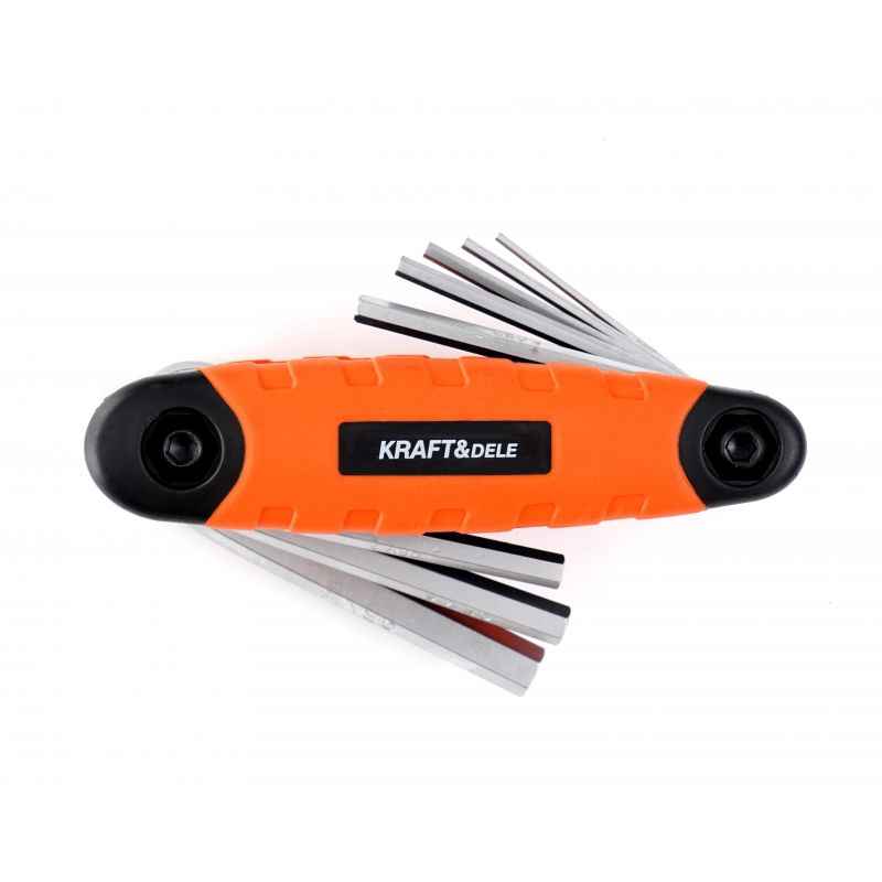 Imbusové kľúče skladané imbusy HEX 8ks 1,5-8 KD11934 – Obrázok 2
