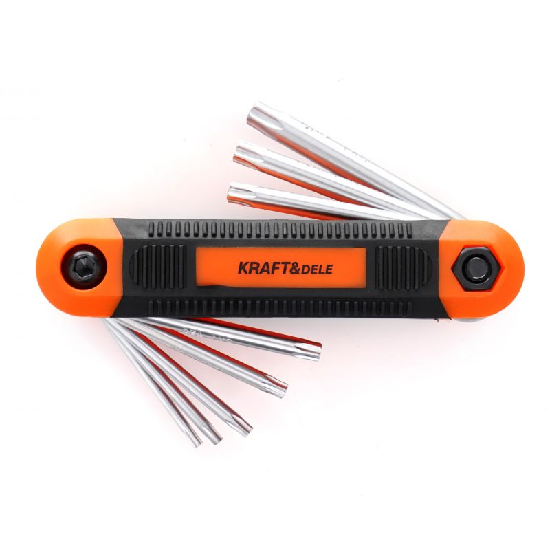 Imbusové kľúče skladané imbusy TORX 8ks T9-T40 KD11935