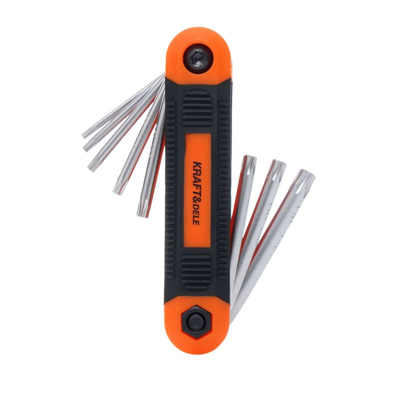 Imbusové kľúče skladané imbusy TORX 8ks T9-T40 KD11935 – Obrázok 3