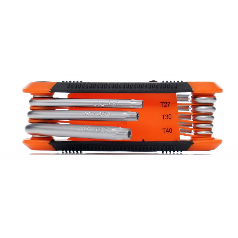 Imbusové kľúče skladané imbusy TORX 8ks T9-T40 KD11935 – Obrázok 6