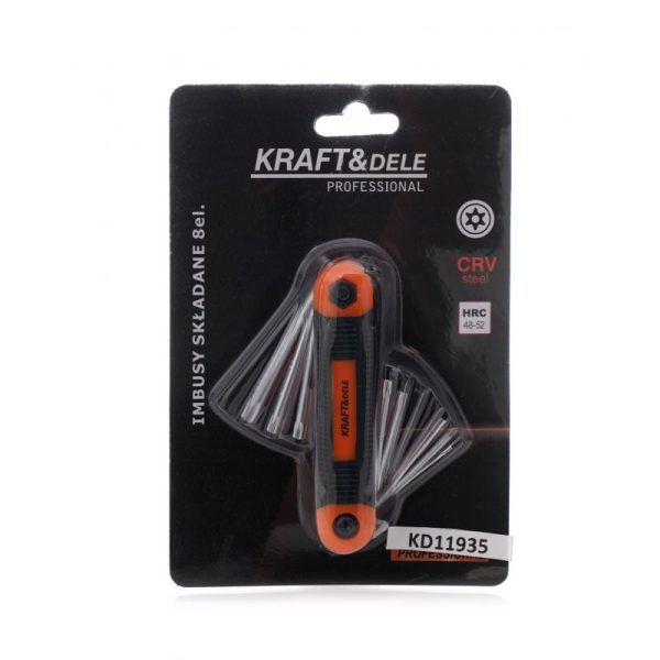 Imbusové kľúče skladané imbusy TORX 8ks T9-T40 KD11935 – Obrázok 10