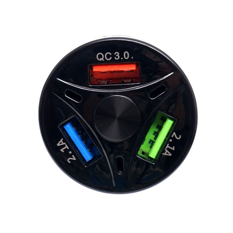 Autonabíjačka, QUICK CHARGE, 3 USB porty, LED | KD1238 – Obrázok 3