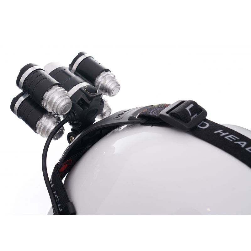Čelovka (Nabíjacia) 5xLED 1XT6 + 4XQ5 KRAFT&DELE KD1247 – Obrázok 7
