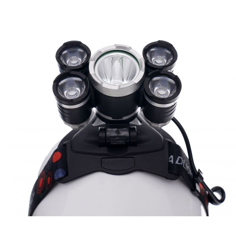Čelovka (Nabíjacia) 5xLED 1XT6 + 4XQ5 KRAFT&DELE KD1247 – Obrázok 9