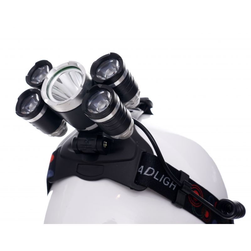 Čelovka (Nabíjacia) 5xLED 1XT6 + 4XQ5 KRAFT&DELE KD1247 – Obrázok 10